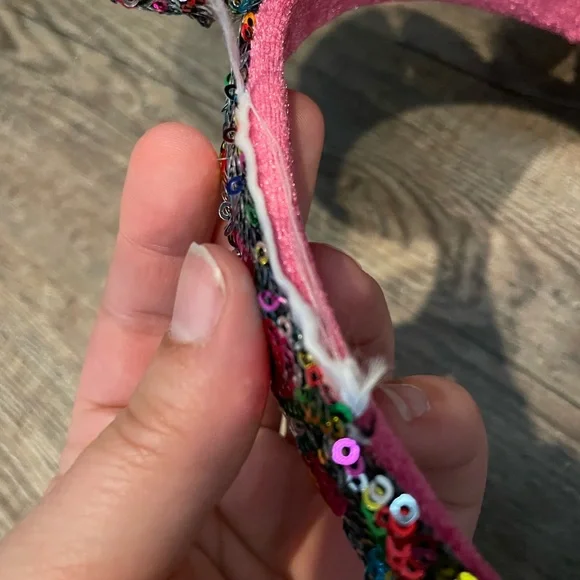 Rainbow Sequin cupcake Minnie Mouse Ears Headband - Picture 4 of 4